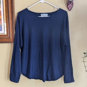 Navy Blue Cashmere Blend Sweater